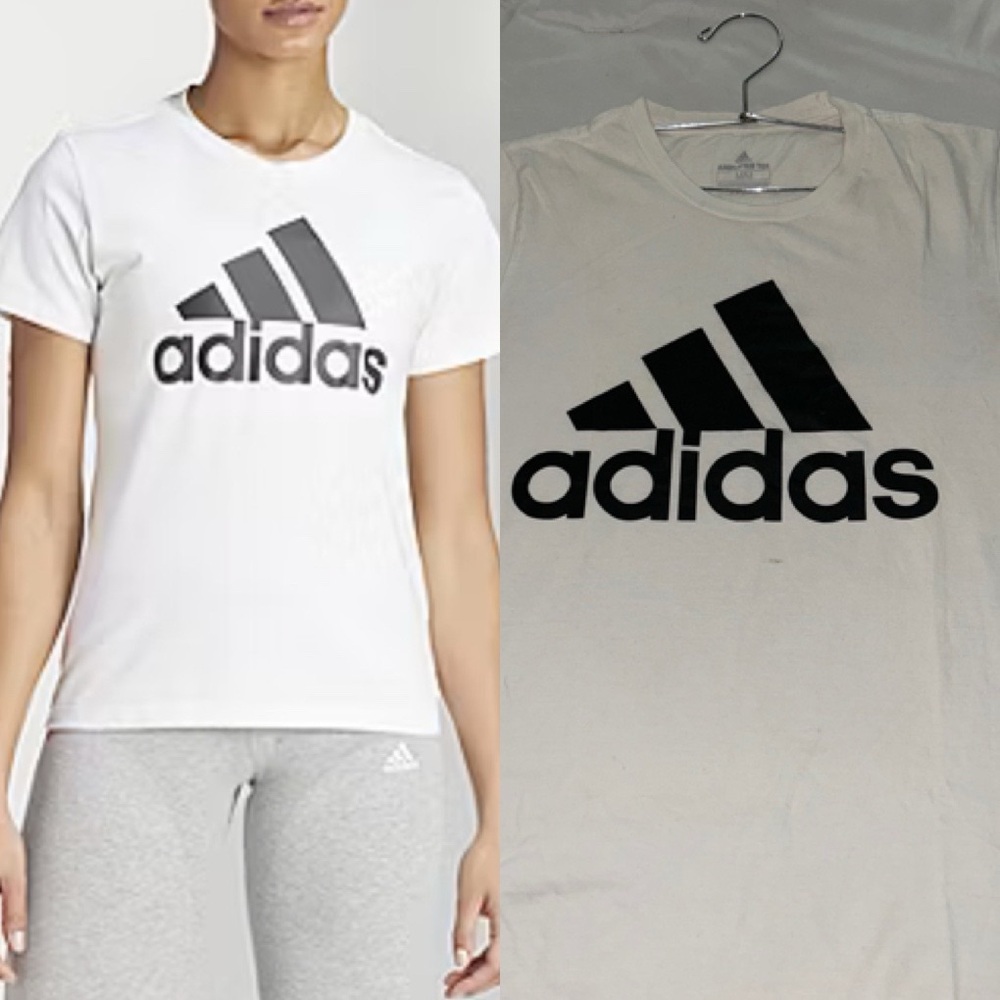 Adidas Amplifier White Tee with Black Graphic